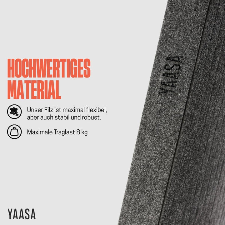 Yaasa Cable Management S/M Kabelkanal Schreibtisch, Volumen und Montageposition anpassbar, Kablemana