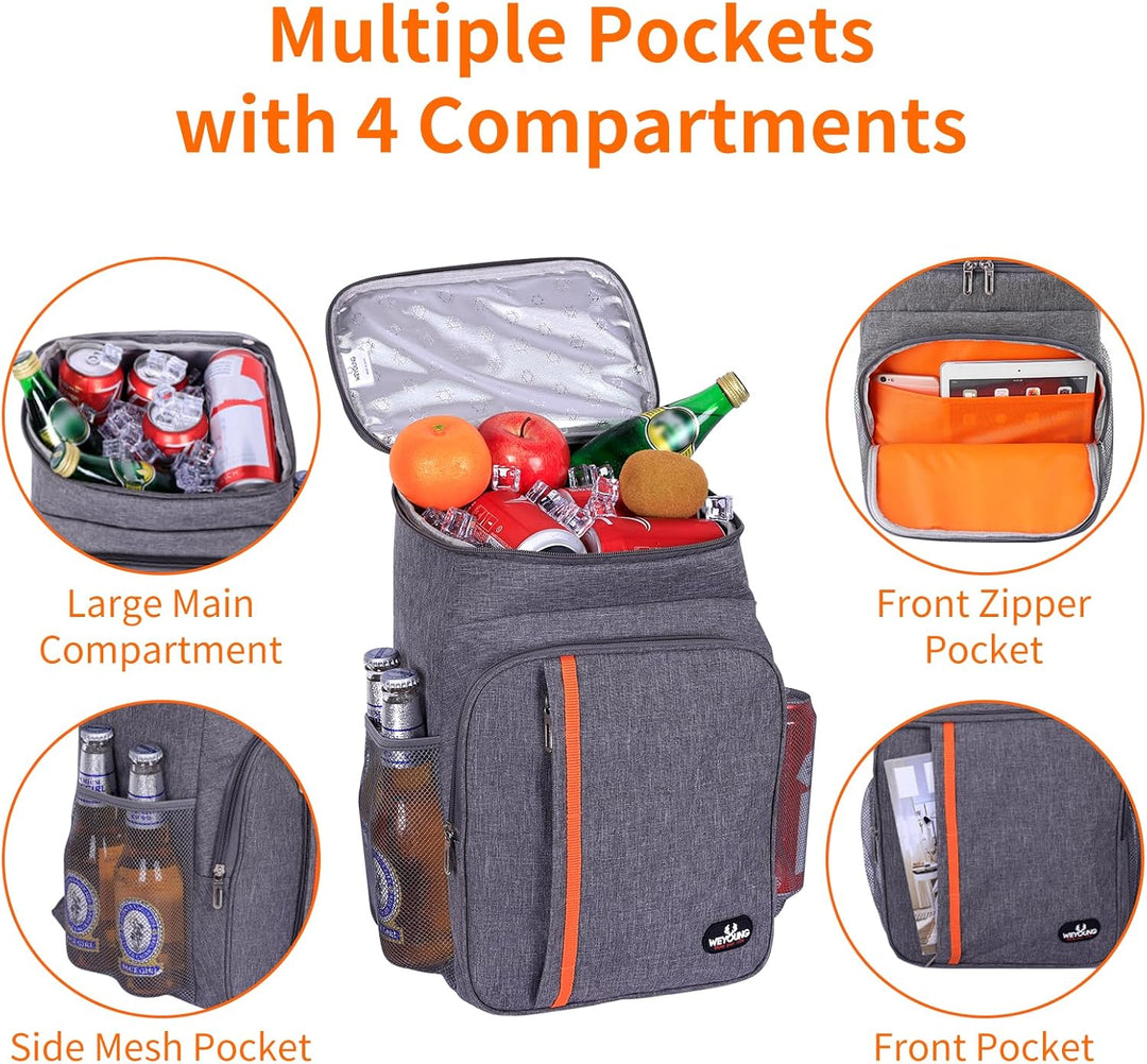 22L Kühlrucksack - Gross Kühltasche Picknickrucksack Wasserdichter Rucksack Ultraleicht Rucksäcke Mä