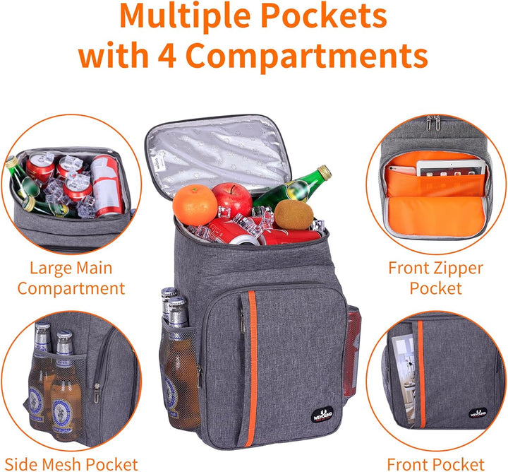 22L Kühlrucksack - Gross Kühltasche Picknickrucksack Wasserdichter Rucksack Ultraleicht Rucksäcke Mä