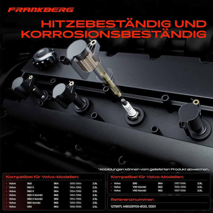 6x Zündspule Zündmodul für 960 964 965 960 II 964 965 S90 V90 2.5L 2.9L 1990-1998 Sechs Stück, Sechs