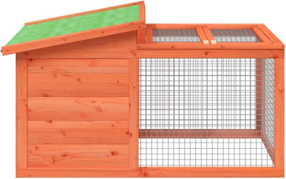 Festnight Kaninchenstall aus Holz Kleintierhaus Nagerhaus Kleintierstall Hasenhaus Kaninchen Haus 10