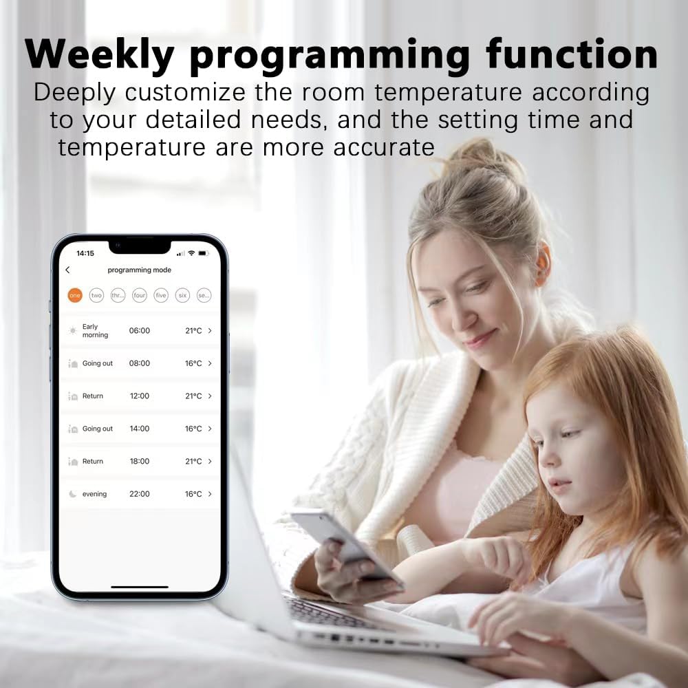 RKHK TR-M3Z-WIFI Temperaturregelventil WiFi-Add-on kompatibel mit Alexa, Siri und Google Assistant f