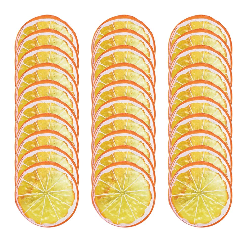 Künstliche Zitronenscheiben, realistische lebensechte Simulation Zitrone dekorativ künstliche Obst H