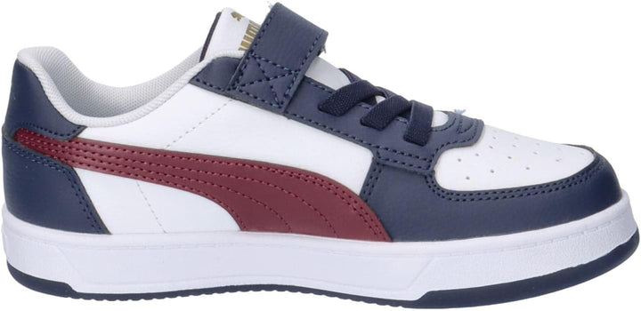 PUMA Unisex Kinder Caven 2.0 Ac+ Ps Sneaker, 28 EU Puma White Dark Jasper Puma Navy Gold