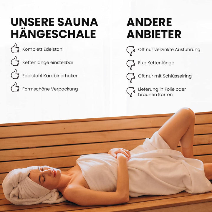 Sauna Hängeschale/Verdampferschale aus Edelstahl für Sauna/Infrarotkabine/Sanarium - Aufguss 20cm (I