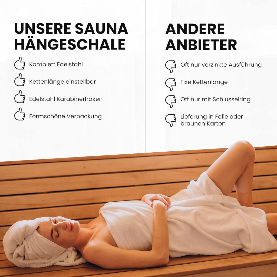 Sauna Hängeschale/Verdampferschale aus Edelstahl für Sauna/Infrarotkabine/Sanarium - Aufguss 20cm (K