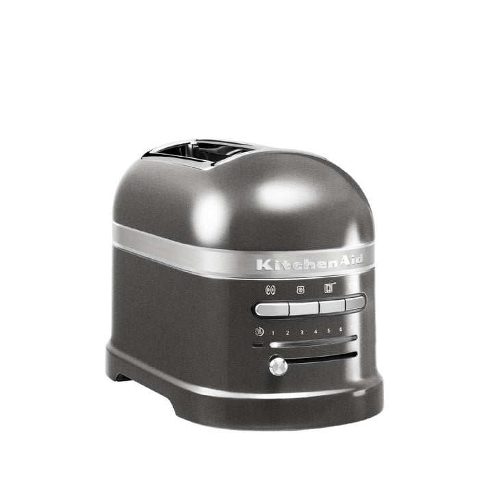 Kitchenaid 5KMT2204EMS Artisan -Toaster für 2 Scheiben, Medaillon silber Medallion Silver, Medallion