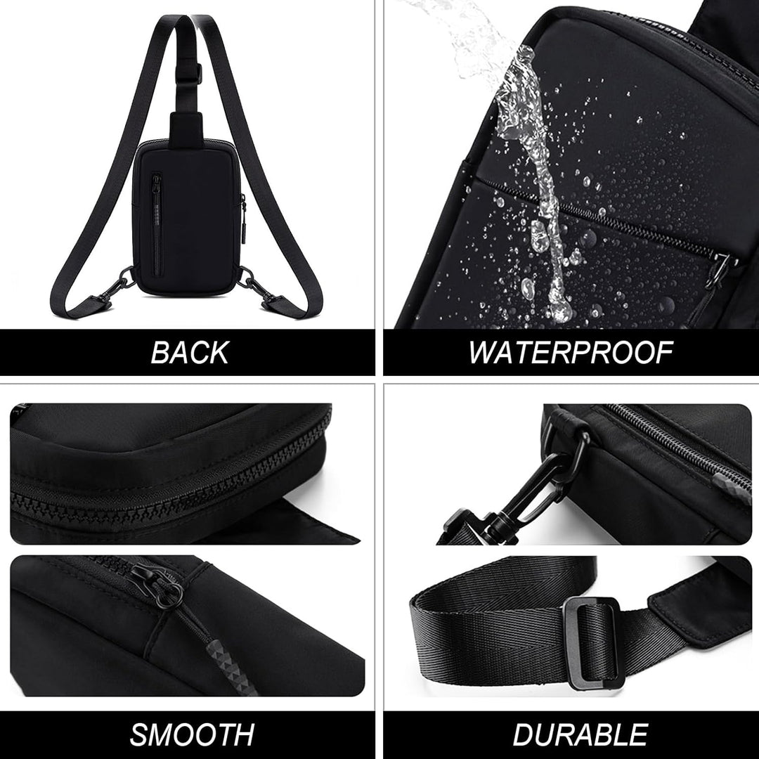 Umhängetasche Herren Brusttasche Schultertasche Damen Crossbody Bag Sling Bag Chest Klein Handytasch