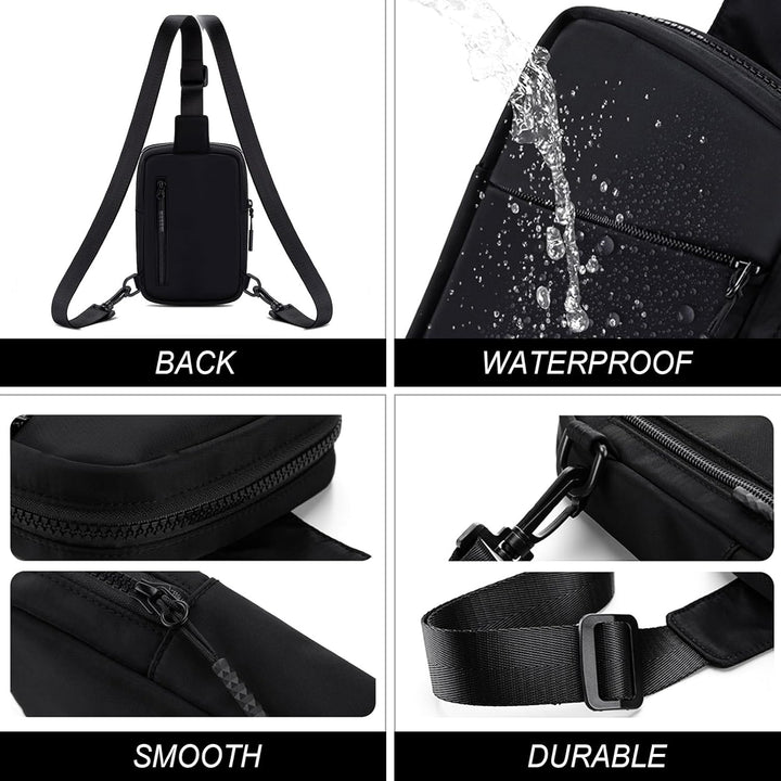 Umhängetasche Herren Brusttasche Schultertasche Damen Crossbody Bag Sling Bag Chest Klein Handytasch
