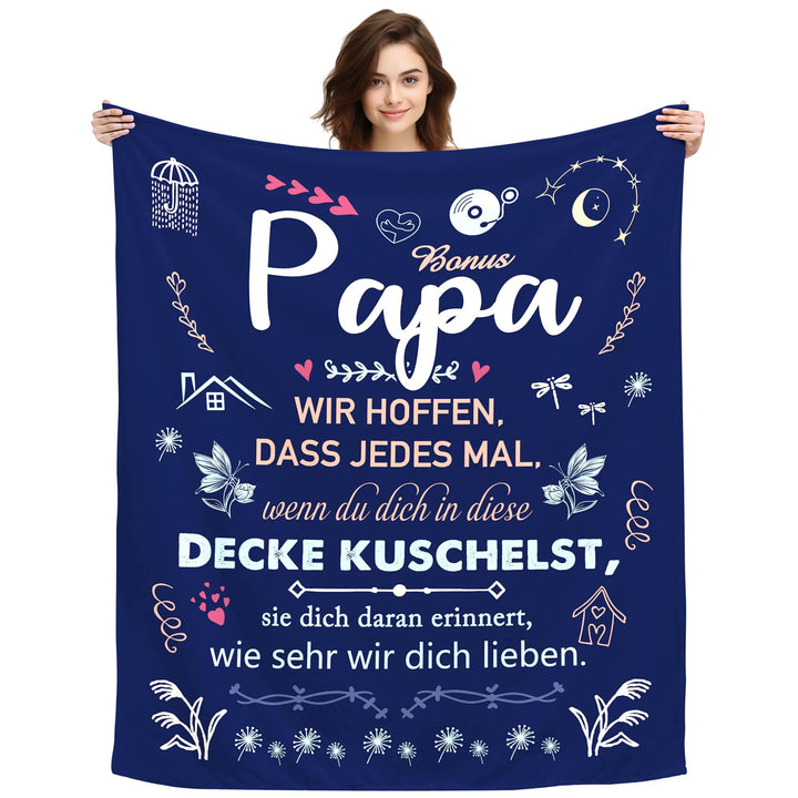Original Geschenk Bonus Papa Wir Hoffen Dass Jedes Mal Wenn Du Dich In Diese Decke Kuschelst Sie Dic