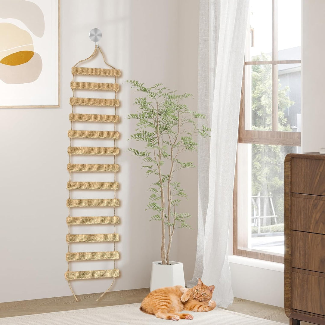 Katzenleiter, Katzenleiterbrücke für Wand Sisalseil Klettergerüst Kletterwand Katzen Aktivitätskratz