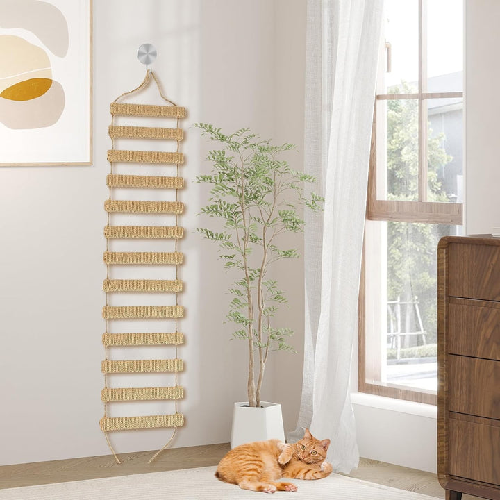 Katzenleiter, Katzenleiterbrücke für Wand Sisalseil Klettergerüst Kletterwand Katzen Aktivitätskratz