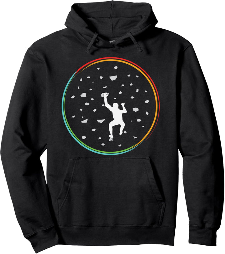 Kletterwand Grafik Geschenk Klettern Kletterer Pullover Hoodie