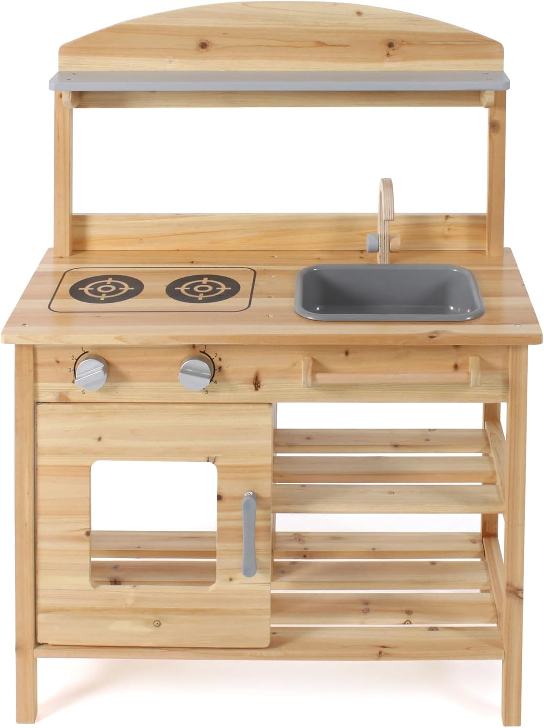Bayer Chic 2000 Matschküche, unbehandelt, vollmassives Holz, Outdoor-Kinderküche, für Kinder ab 3 Ja