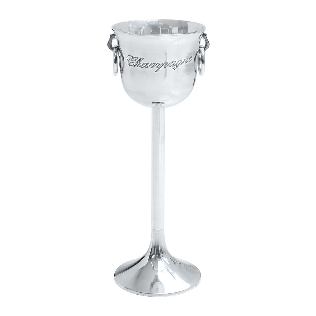 Riess Ambiente eleganter Sektkühler Champagne 75cm Silber poliert Flaschenkühler Flaschenhalter Flas