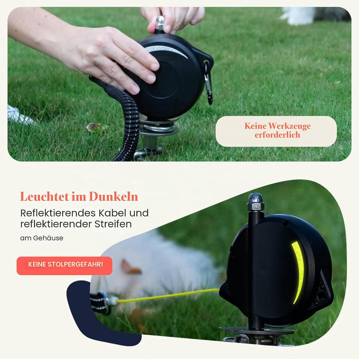 【Robustes einziehbares Hunde-Auslaufkabel】 Die ultimative Hundeleine für draussen - Super Starkes au