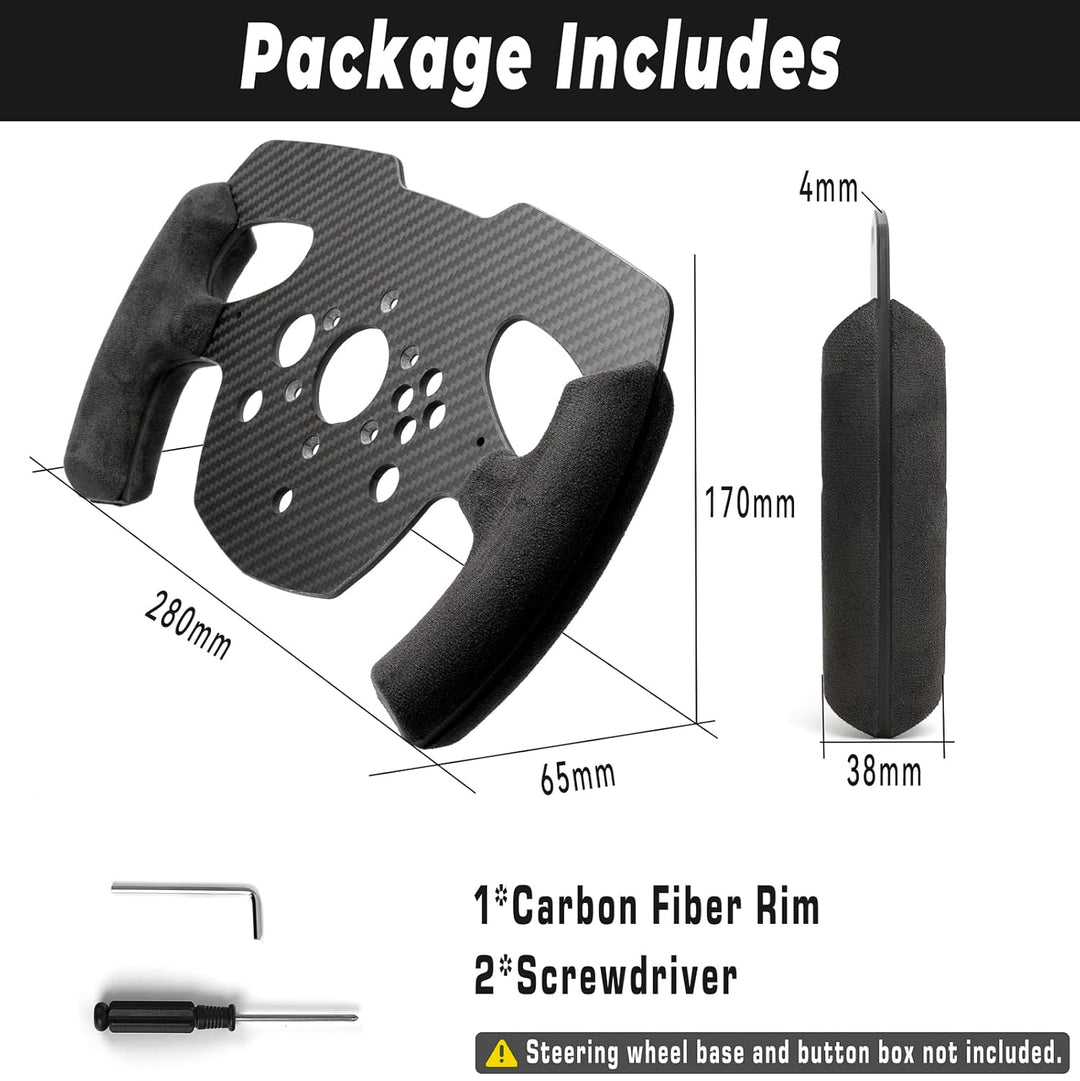 sciuU 4mm Carbon Lenkrad Mod kompatibel mit Thrustmaster T300 RS & GT Edition - 300g Leichtbau Formu
