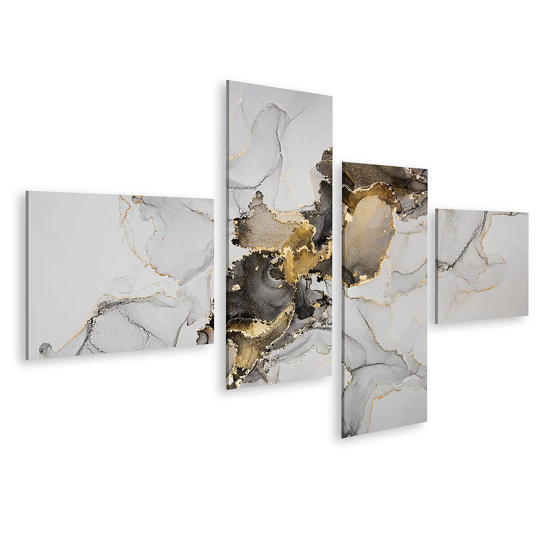 islandburner Bild auf Leinwand Luxuriöse abstrakte Fluid Art Hintergrund in Technik Mischung aus sch