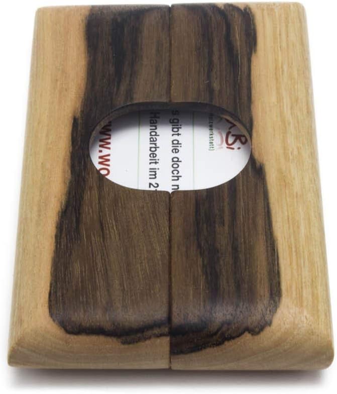 WoodBi Exklusives Portmonee aus Massivholz für Kreditkarten und Visitenkarten geeignet