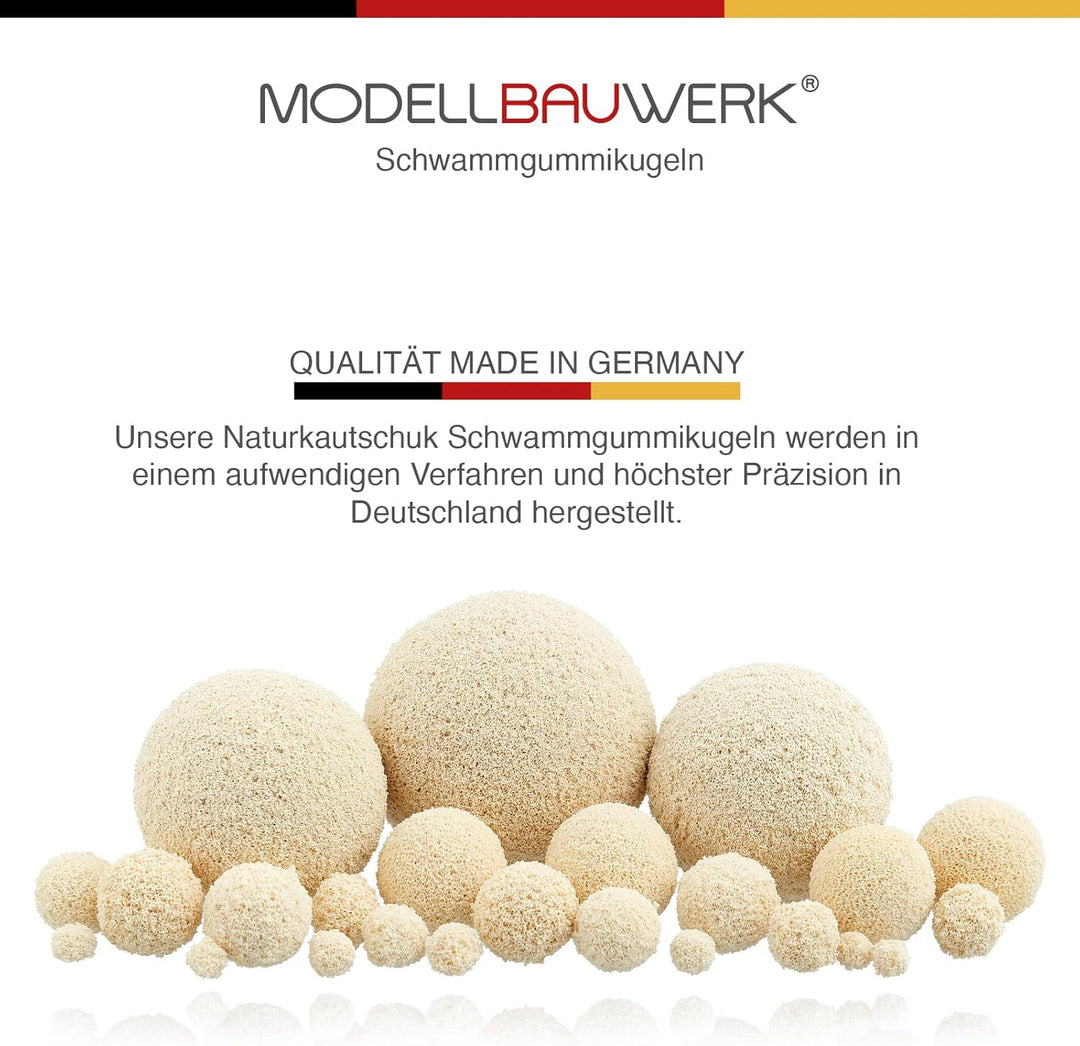 Vielseitigkeit pur! - Schwammgummikugeln 6/8/10er Mix hell, je 35St.= 105St., kreiere realistische u