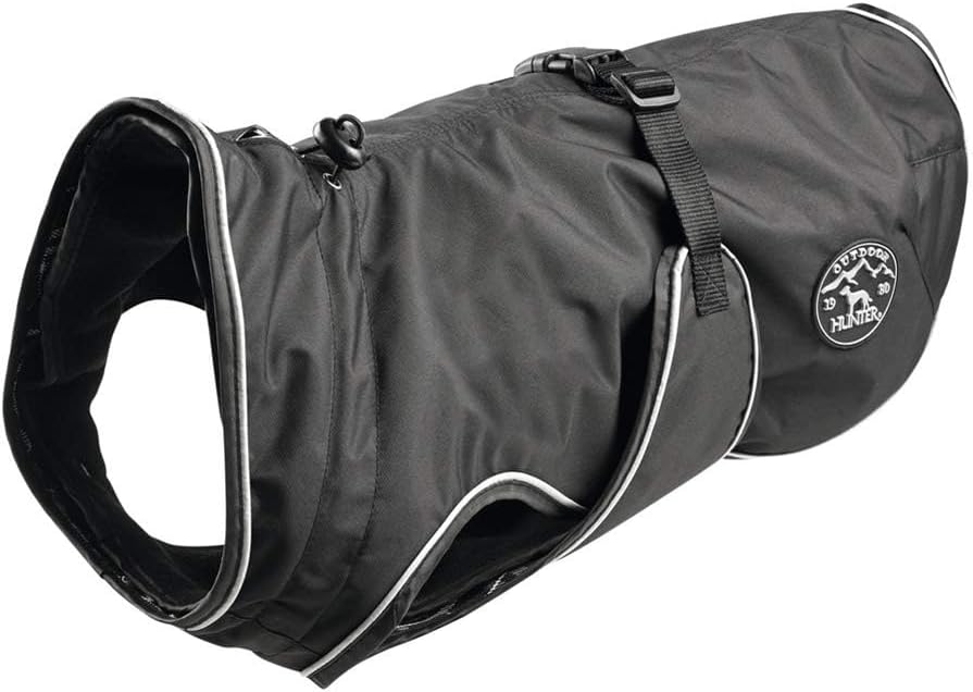 HUNTER UPPSALA Hundemantel, wasserabweisend, reflektierend, 55, schwarz schwarz 55, schwarz 55