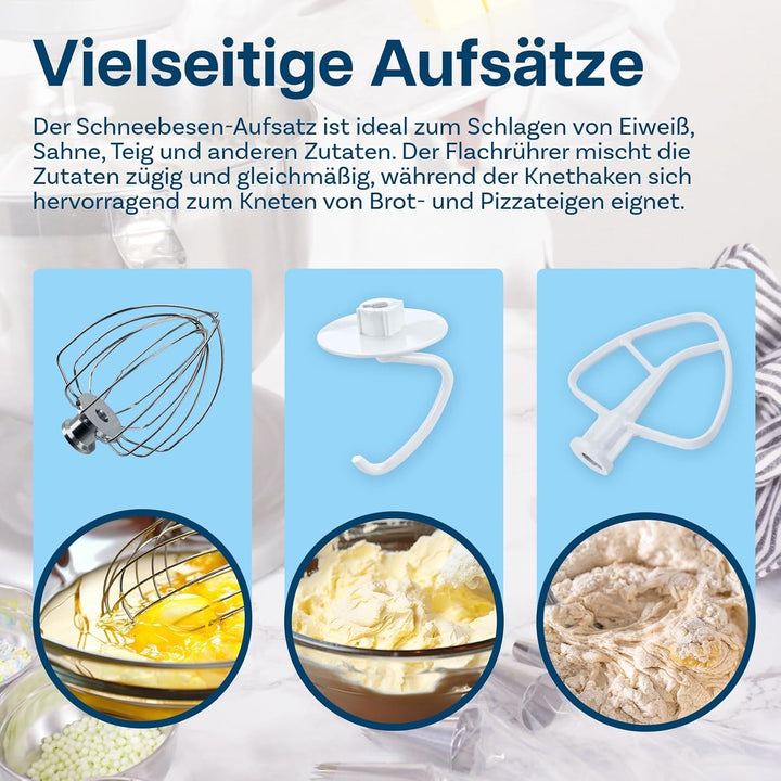 3er Zubehör Set für KitchenAid 4.5-5 Quart Kippkopf-Standmixer Artisan & Classic Serie von MMOBIEL –