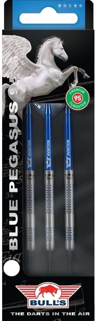 Bull's NL Steel Darts Blue Pegasus 95% Tungsten Steeltip Darts Steeldart 23 Gr, 23 Gr