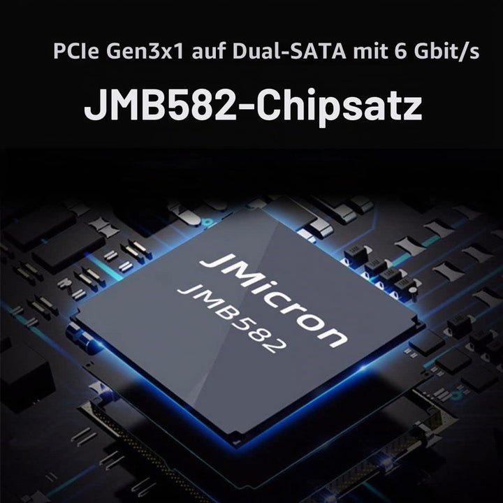 chenyang M.2 NGFF Key B+M auf SATA 3.0 6Gbit/s Adapterkonverter Festplattenerweiterungskarte JMB582