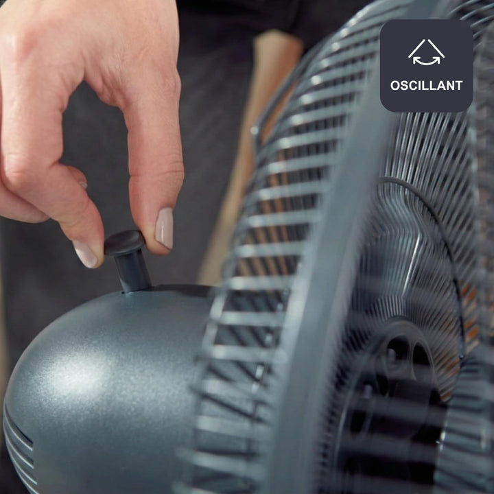 BLACK+DECKER - Tischventilator BXFD8000E + 45 W | 3 Stufen | Oszillation | 5 Flügel 40 cm | manuelle