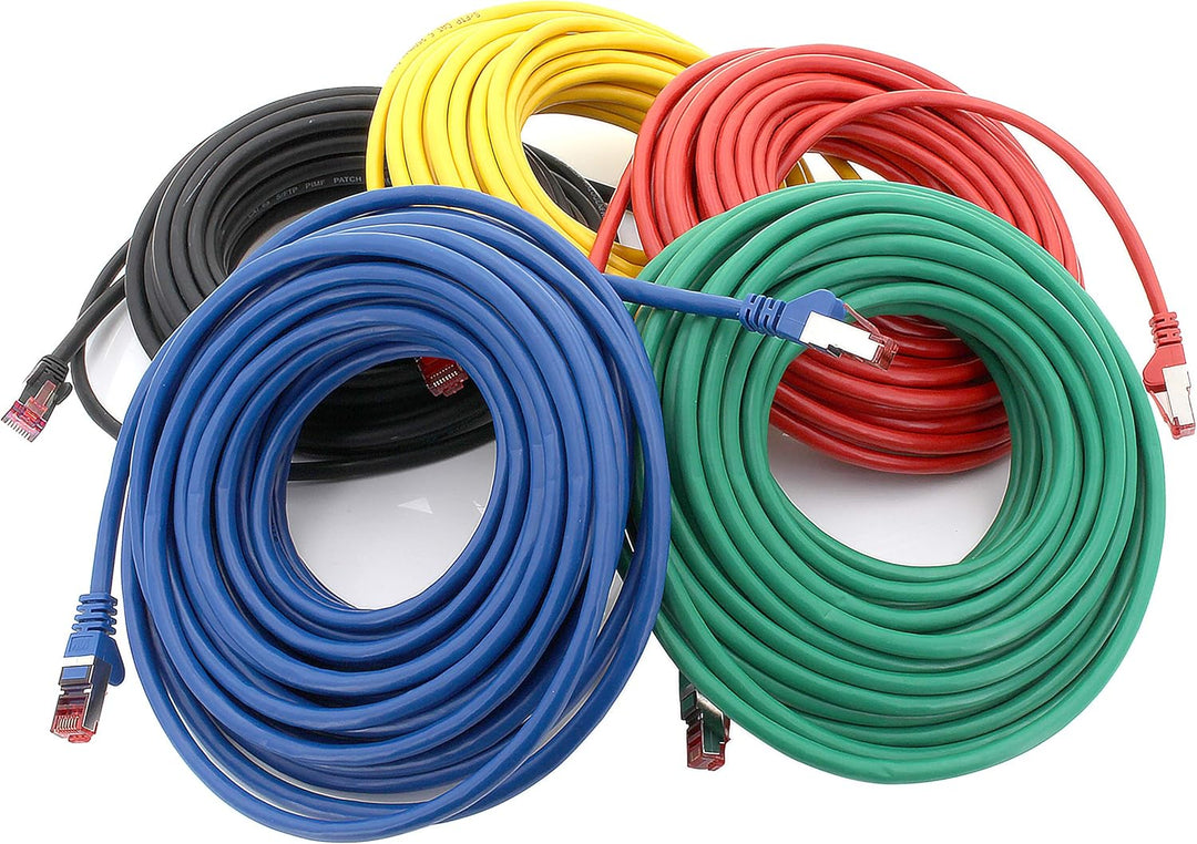 Netzwerkkabel Cat.6 7,5m 10 Farben Ethernetkabel Lankabel Cat6 Lan Netzwerk Kabel Sftp Pimf Patchkab