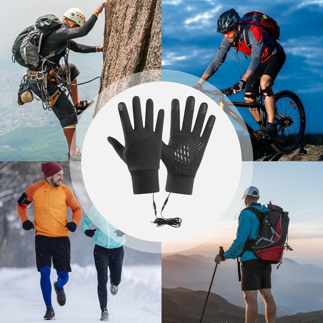 Heated Gloves, Touchscreen Thermal Mittens, Waterproof Winter Warmers, Electric Outdoor Gear, Warmin