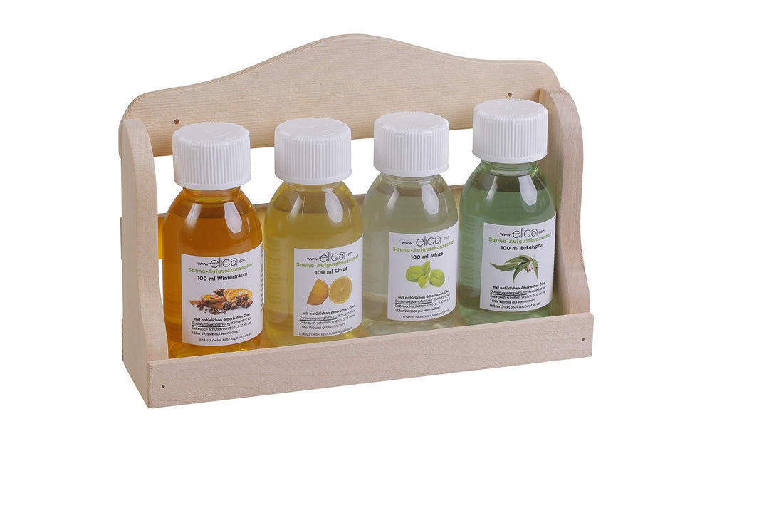 eliga Aufguss-Wandboard Holz,1er Pack (4x100ml) 100 ml (4er Pack), 100 ml (4er Pack)