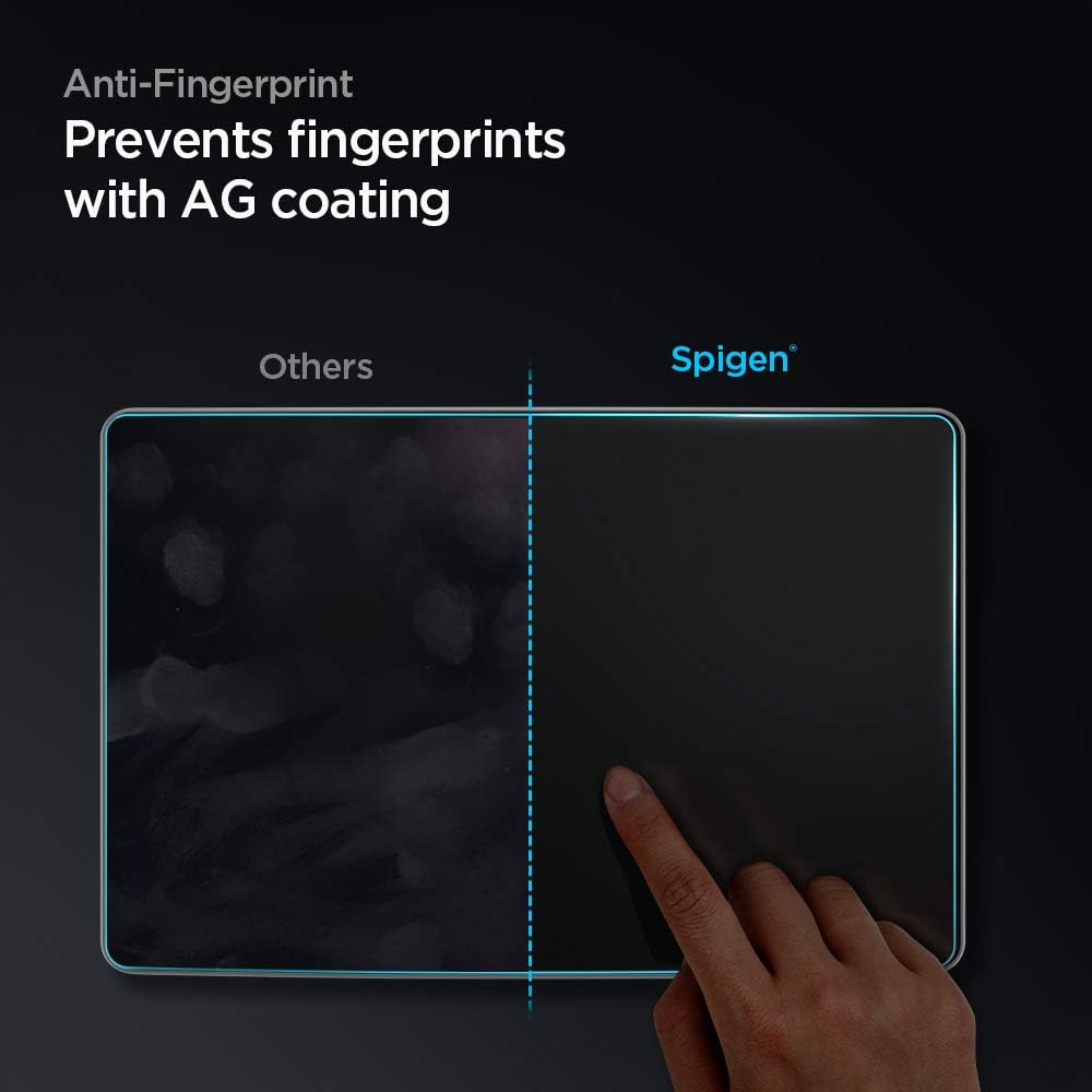 Spigen Glas.tR EZ Fit Schutzfolie kompatibel mit Tesla Model 3 / Y, Schablone für Installation entha