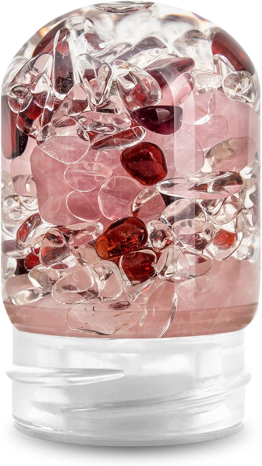 VitaJuwel LOVE Edelsteinmodul für ViA Flasche mit Rosenquarz, Granat & Bergkristall