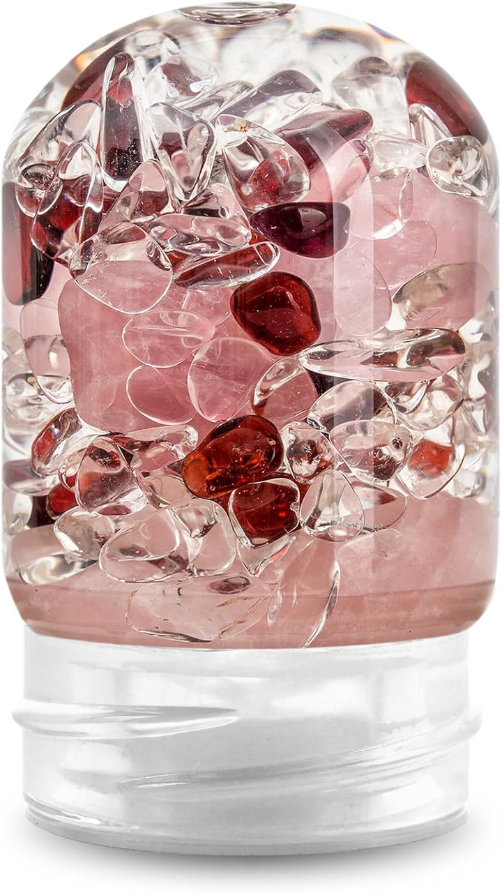 VitaJuwel LOVE Edelsteinmodul für ViA Flasche mit Rosenquarz, Granat & Bergkristall