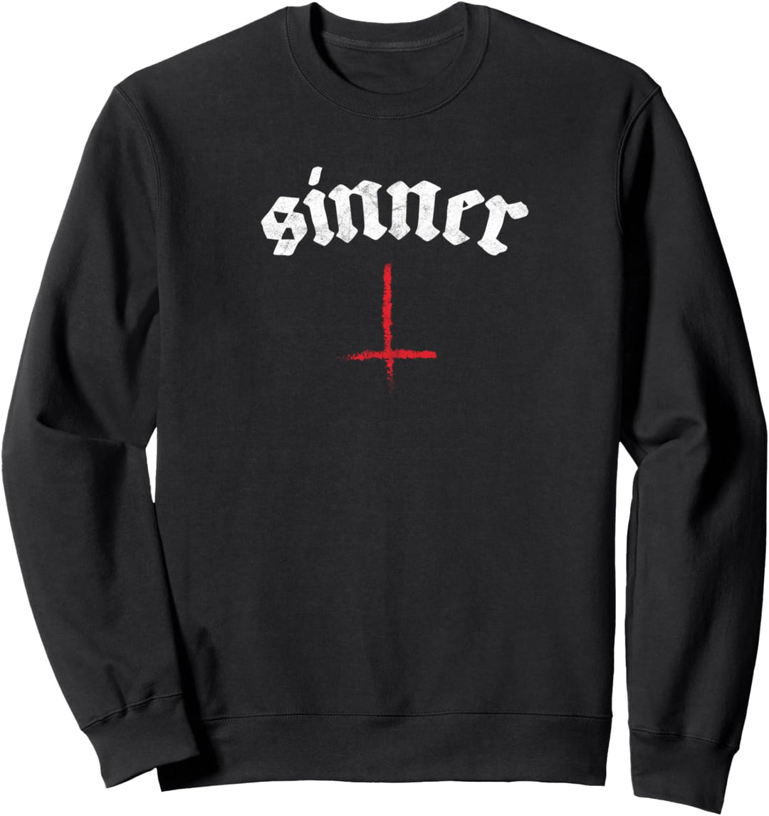 Occult Sinner Antichrist Gothic Grunge Satan Devil Black 666 Sweatshirt