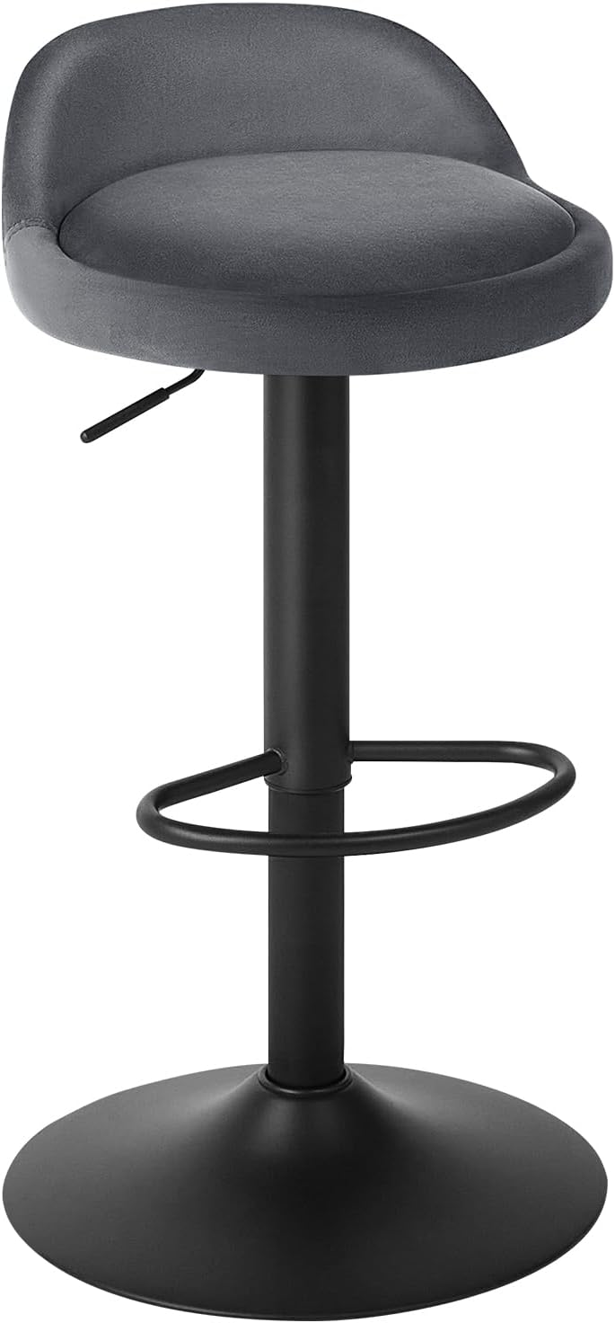 EUGAD Barhocker 2er Set 360° Drehstuhl Barstuhl mit Rückenlehne Fussstütze 120kg belastbar höhenvers