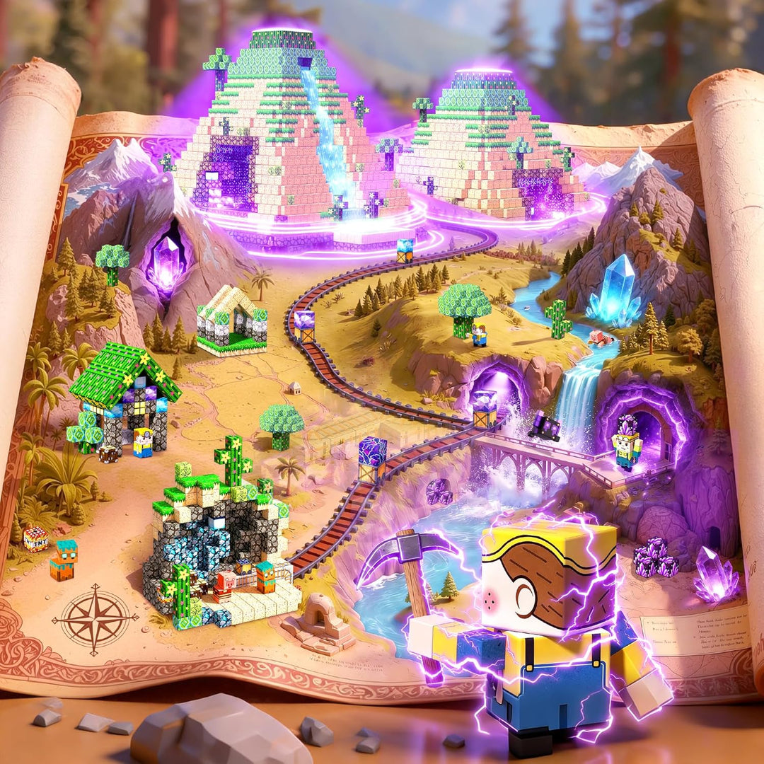 Magnetische Bausteine - 150 Teile Magnetbausteine Magnetspielzeug Magneten Kinder Magnetische Bauwel