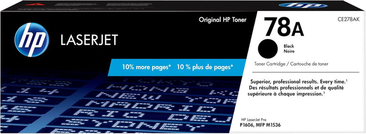 HP 78A (CE278A) Schwarz Original Toner für HP Laserjet Pro P1566, P1606dn, M1536dnf Standard Single,