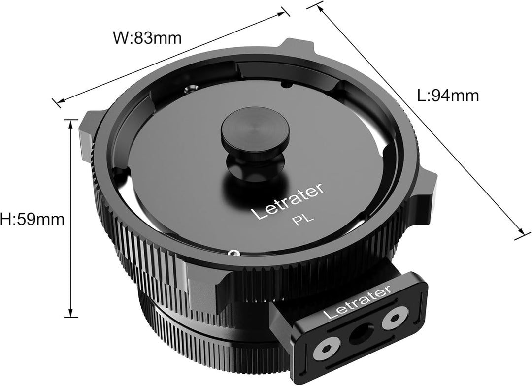 Letrater PL-EOS R Objektivadapter für PL Objektiv Konvertierung zu Canon RF Kameras, z.B. EOS R, RF,