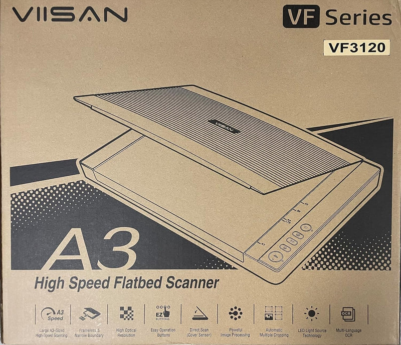 Viisan VF3120, Flachbettscanner Din-A3. Max. Auflösung 1200x1200 DPI. inkl. ViiScan Software für Win