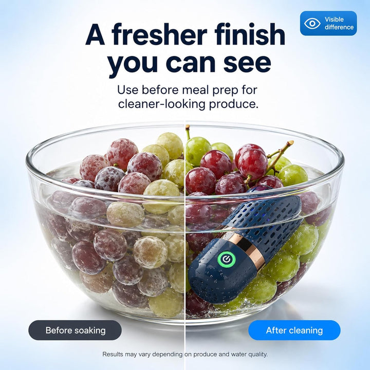 Sonhomay Obst- und Gemüsewaschmaschine Portable USB Wiederaufladbare Obstreinigungsmaschine für Obst