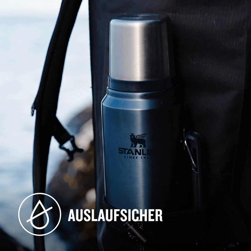 Stanley Classic Legendary Thermosflasche Edelstahl 473 ml - Thermos Hält 15 Stunden Heiss oder Kalt