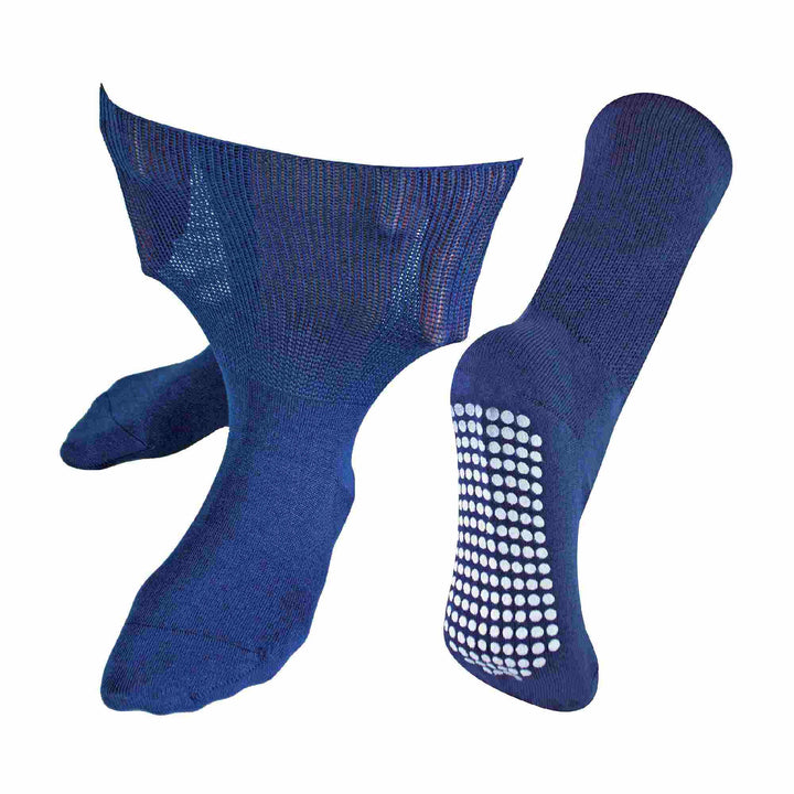 Ohne Gummi Ödeme Socken mit Antirutsch Noppen | Herren &amp; Damen | Dr. Socks | Extra Weite Antirutsch