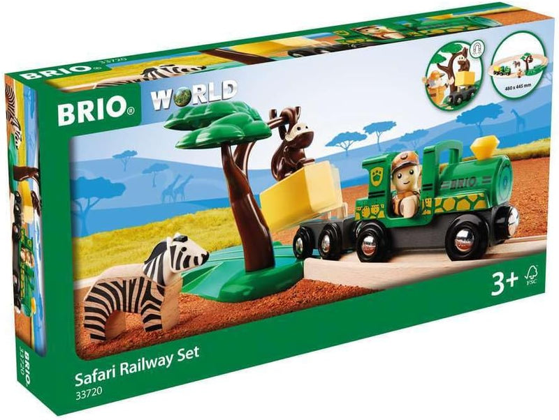 BRIO 33720 Safari Bahn Set - Eisenbahnset Holzeisenbahn - Empfohlen für Kinder ab 3 Jahren Brio 3372