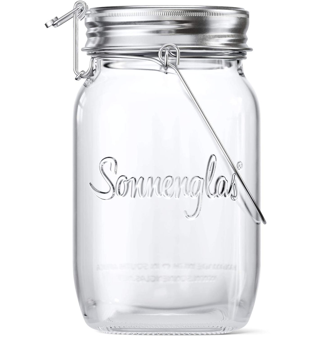 SONNENGLAS Mini 250ml | Original Solarlampe/Solar-Laterne im Einmachglas aus Südafrika (inkl. USB) |
