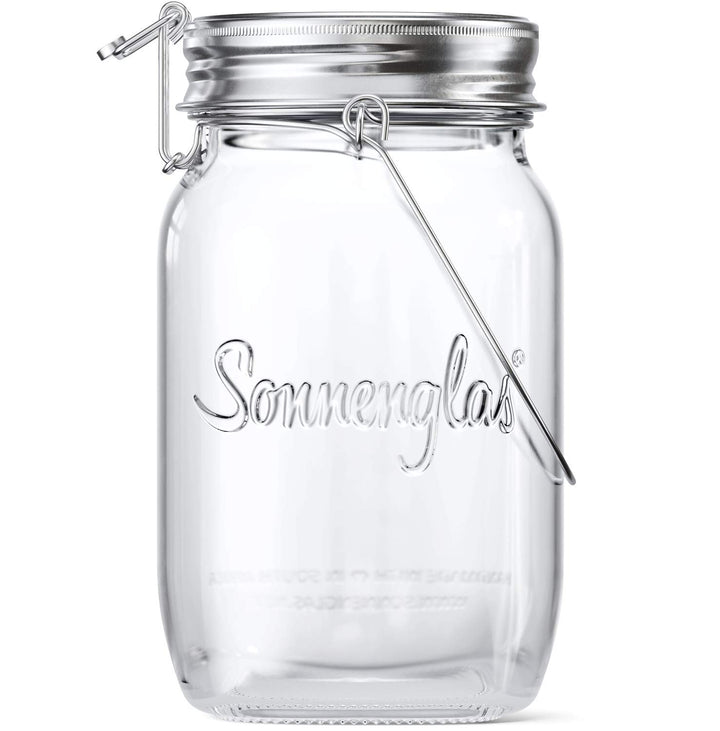 SONNENGLAS Mini 250ml | Original Solarlampe/Solar-Laterne im Einmachglas aus Südafrika (inkl. USB) |