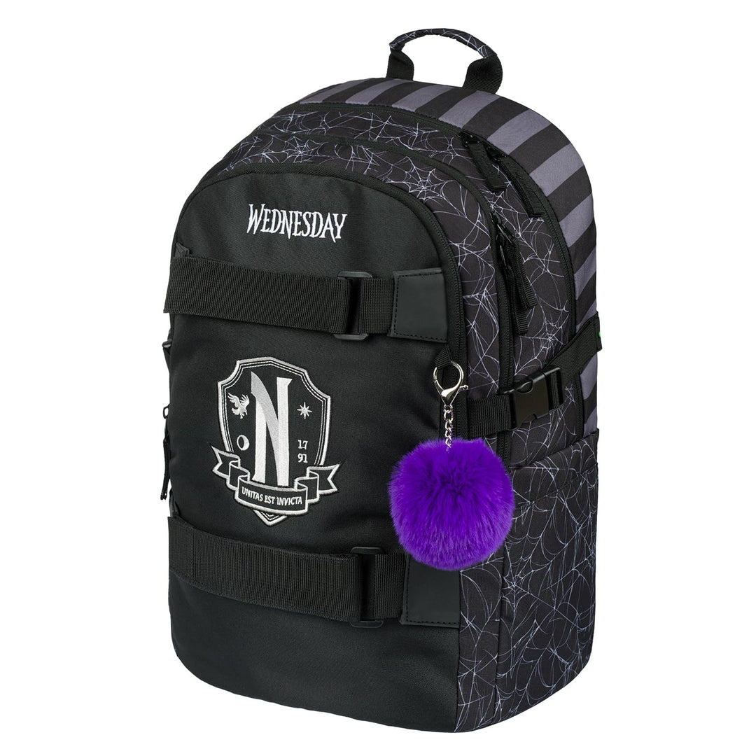 Baagl Schulrucksack für Jungen Mädchen Teenager - Skateboard Rucksack - Kinderrucksack mit Laptopfac