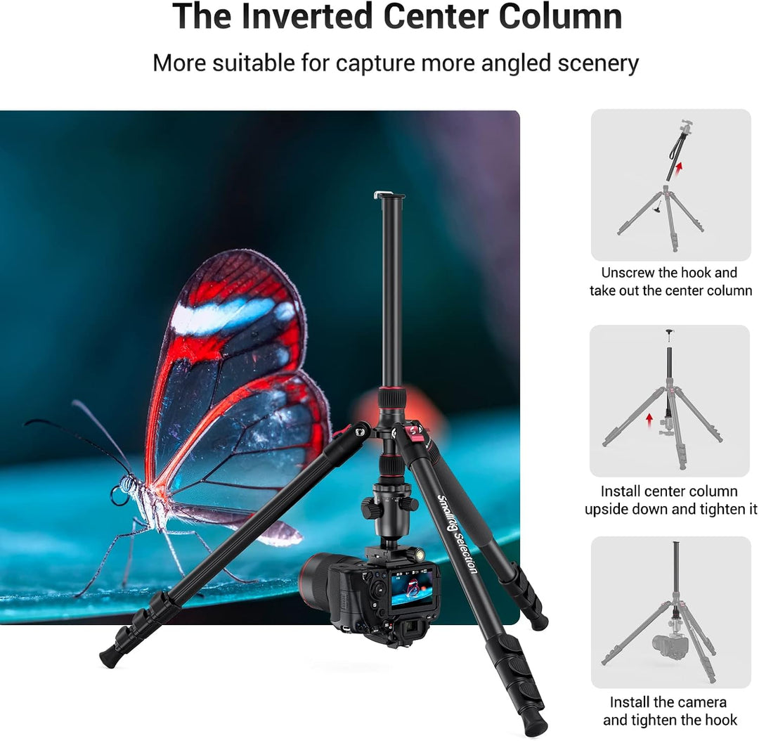 SmallRig 68" Reisestativ mit 1/4"-20 Screw, Portable Aluminum Tripod Monopod für Reise und Freizeitf