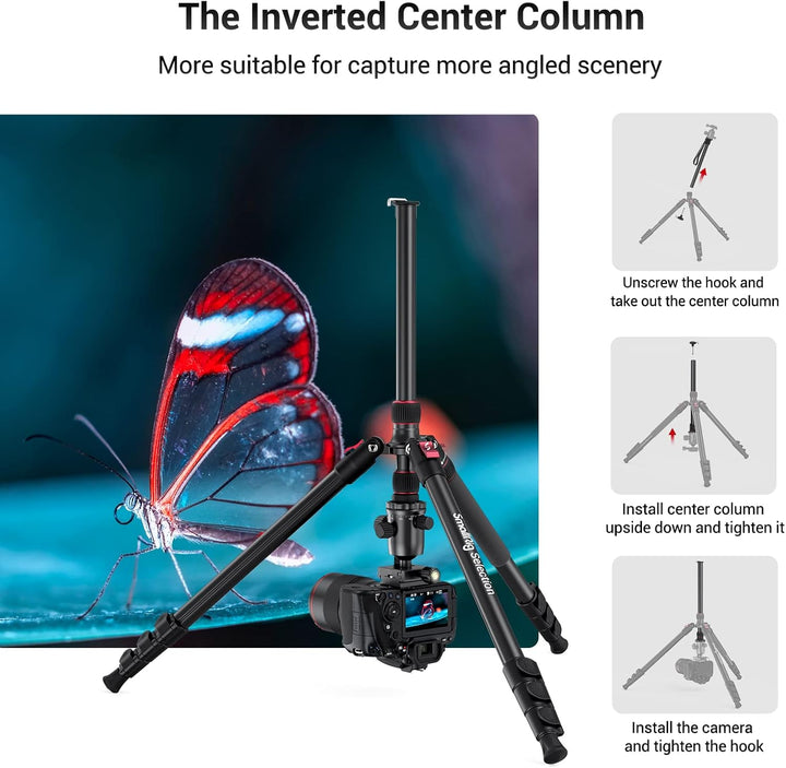 SmallRig 68" Reisestativ mit 1/4"-20 Screw, Portable Aluminum Tripod Monopod für Reise und Freizeitf